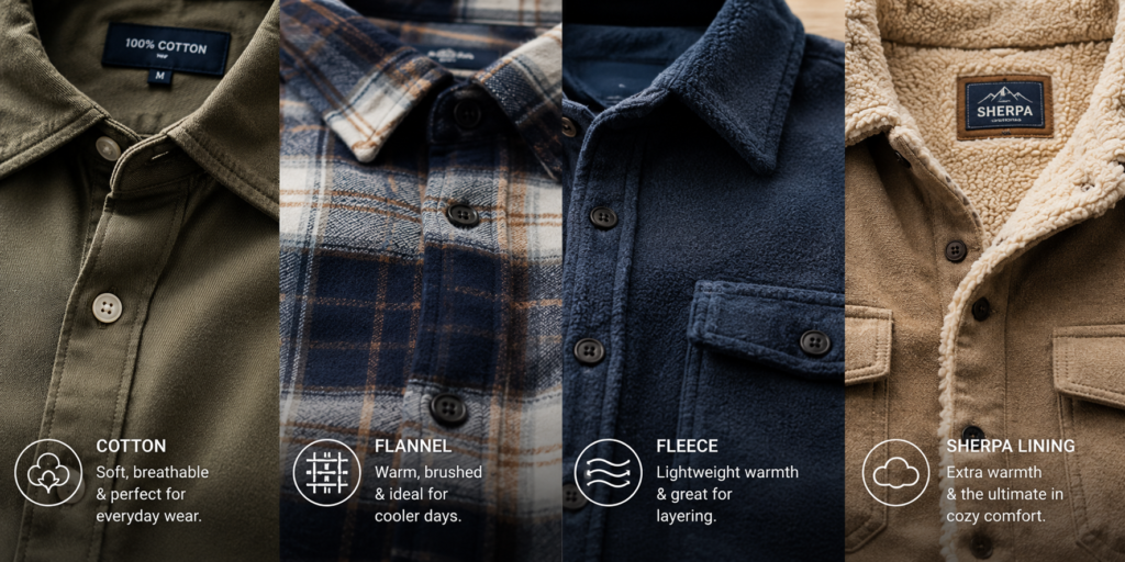 mens lined shirts