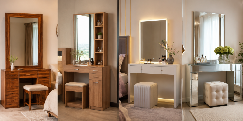 dressing table with mirror